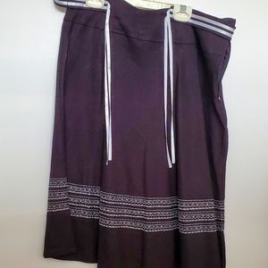 Black shirt w/white ribbon and embroidery